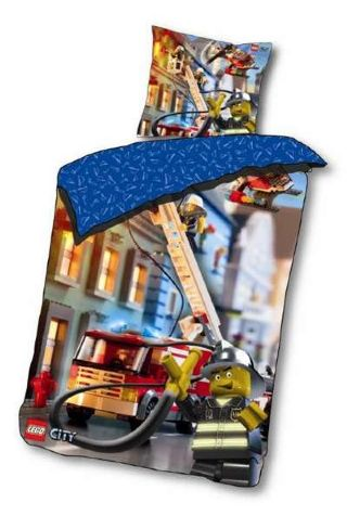 Bedding, Duvet Cover and Pillowcases (100 x 140 cm) - City Fire