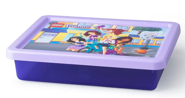 Storage Box, Friends - Trans-Purple with Lavender Lid, Small (4092)