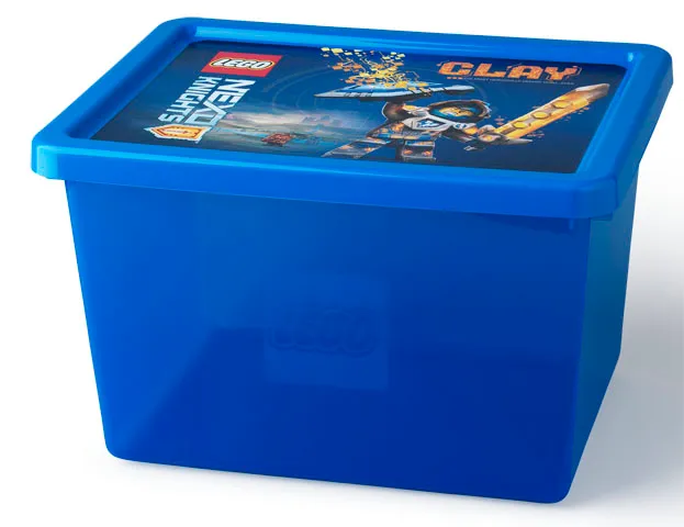 Storage Box, NEXO KNIGHTS - Clay, Trans-Dark Blue with Blue Lid, Large (4094)