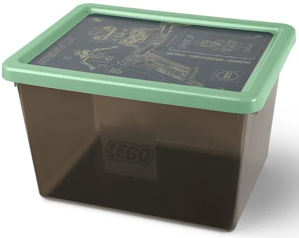 Storage Box, The LEGO NINJAGO Movie - Trans-Brown with Sand Green Lid, Large (4094)