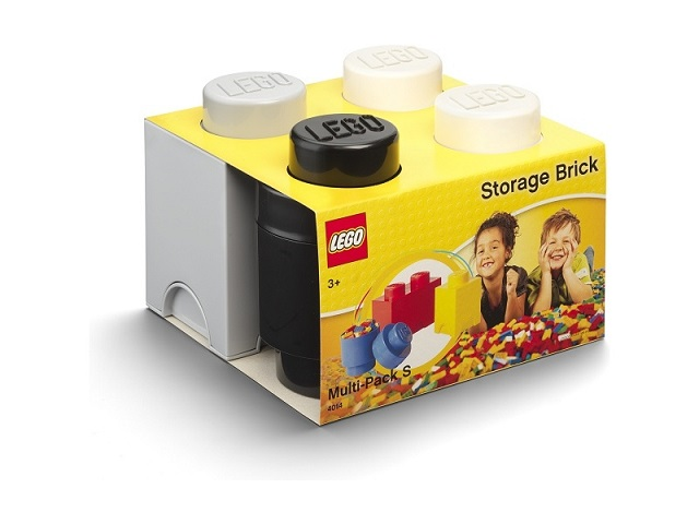 Storage Brick Multi-Pack S - Black / White / Light Bluish Gray (3 Pieces - 4014)