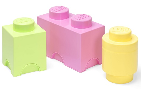 Storage Brick Multi-Pack - Bright Light Yellow / Yellowish Green / Bright Pink  (3 Pieces - 4014)