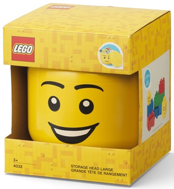 Minifigure Head Storage Container Large - Male Open Smile (4032)