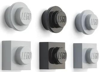 Magnet Set, Iconic Plate, Set of 6 - Gray, Black