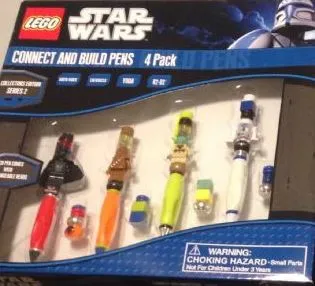 SW Connect and Build Pens 4 Pack Series 2 - Darth Vader, Chewbacca, Yoda, R2-D2