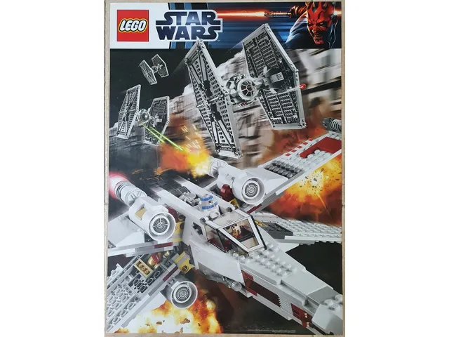 Star Wars 2012 Poster X-wing Starfighter (9493) / TIE Fighter (9492) (Non-Folded)