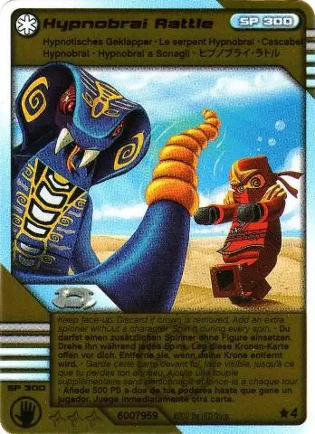 NINJAGO Masters of Spinjitzu Deck #2 Game Card *4 - Hypnobrai Rattle (Golden Card)