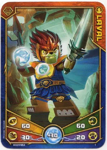 LEGENDS OF CHIMA Deck #1 Game Card  1 - Laval