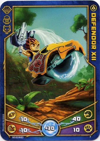 LEGENDS OF CHIMA Deck #1 Game Card  7 - Defendor XII