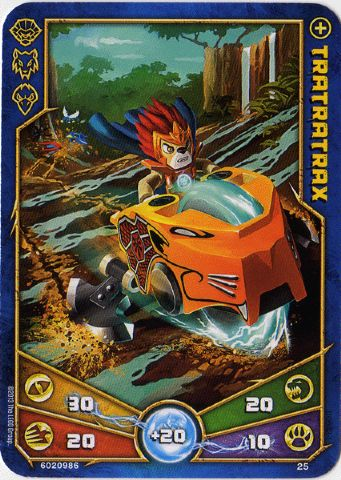LEGENDS OF CHIMA Deck #1 Game Card 25 - Tratratrax
