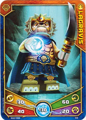 LEGENDS OF CHIMA Deck #1 Game Card  2 - Lagravis