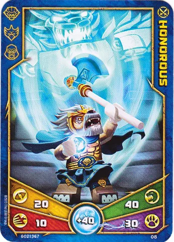 LEGENDS OF CHIMA Deck #1 Game Card  8 - Honorous