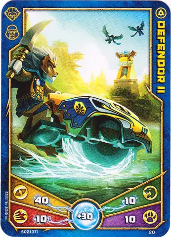 LEGENDS OF CHIMA Deck #1 Game Card 20 - Defendor II