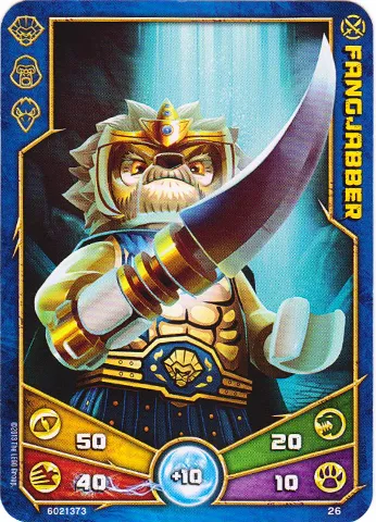 LEGENDS OF CHIMA Deck #1 Game Card 26 - Fangjabber