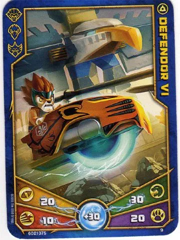 LEGENDS OF CHIMA Deck #1 Game Card  9 - Defendor VI