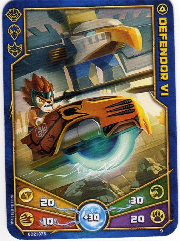 LEGENDS OF CHIMA Deck #1 Game Card  9 - Defendor VI