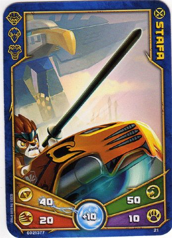 LEGENDS OF CHIMA Deck #1 Game Card 21 - Stafa