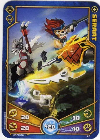 LEGENDS OF CHIMA Deck #1 Game Card 27 - Seraat