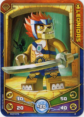 LEGENDS OF CHIMA Deck #1 Game Card  4 - Leonidas