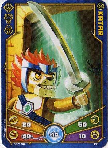 LEGENDS OF CHIMA Deck #1 Game Card 22 - Katar