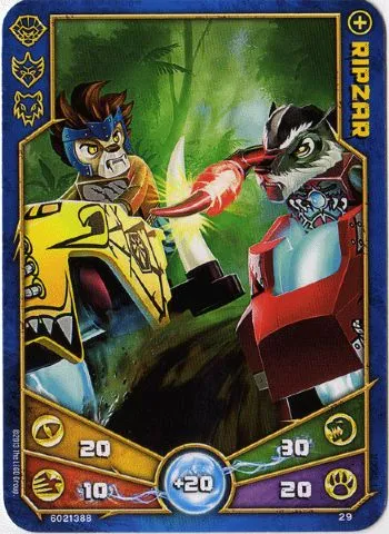 LEGENDS OF CHIMA Deck #1 Game Card 29 - Ripzar