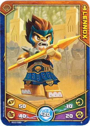 LEGENDS OF CHIMA Deck #1 Game Card  6 - Lennox