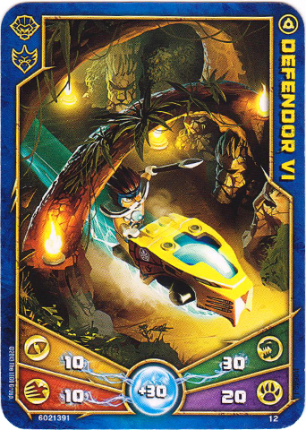 LEGENDS OF CHIMA Deck #1 Game Card 12 - Defendor VI