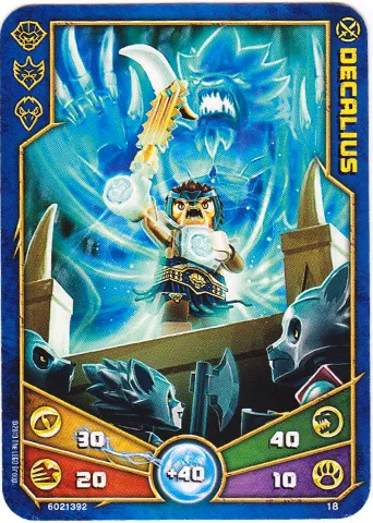 LEGENDS OF CHIMA Deck #1 Game Card 18 - Decalius