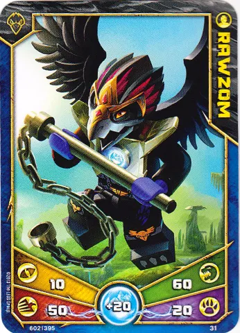 LEGENDS OF CHIMA Deck #1 Game Card 31 - Rawzom