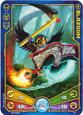 LEGENDS OF CHIMA Deck #1 Game Card 37 - Blazoom