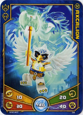 LEGENDS OF CHIMA Deck #1 Game Card 38 - Axcalion