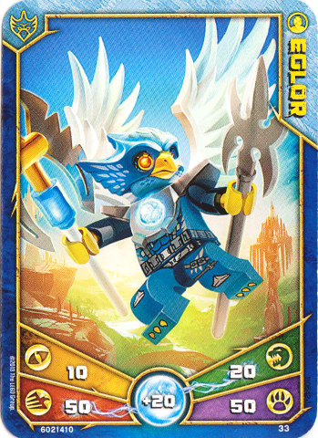 LEGENDS OF CHIMA Deck #1 Game Card 33 - Eglor