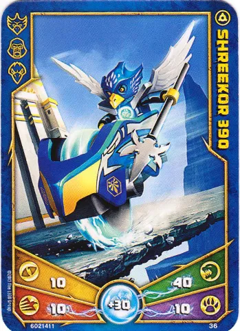 LEGENDS OF CHIMA Deck #1 Game Card 36 - Shreekor 390