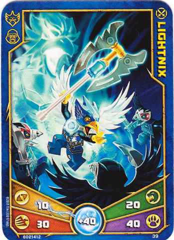 LEGENDS OF CHIMA Deck #1 Game Card 39 - Lightnix