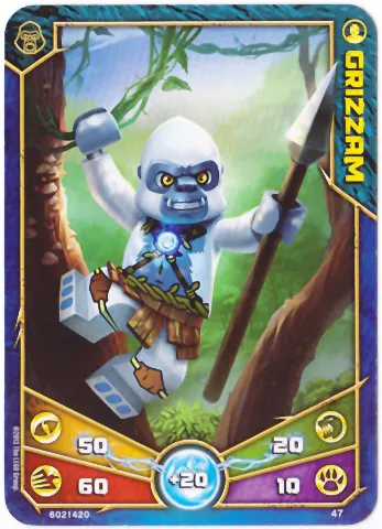 LEGENDS OF CHIMA Deck #1 Game Card 47 - Grizzam