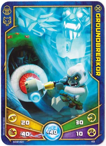 LEGENDS OF CHIMA Deck #1 Game Card 49 - Groundbreakor