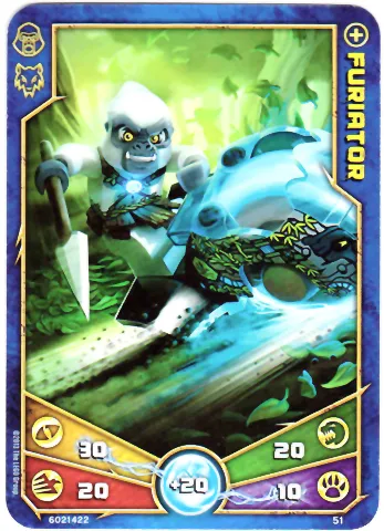 LEGENDS OF CHIMA Deck #1 Game Card 51 - Furiator