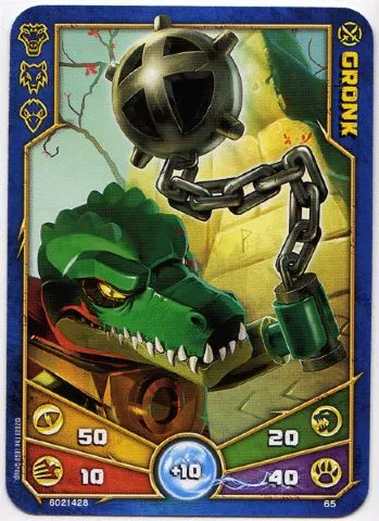 LEGENDS OF CHIMA Deck #1 Game Card 65 - Gronk