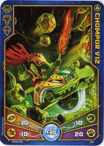 LEGENDS OF CHIMA Deck #1 Game Card 60 - Chompor V12