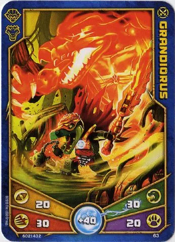 LEGENDS OF CHIMA Deck #1 Game Card 63 - Grandiorus