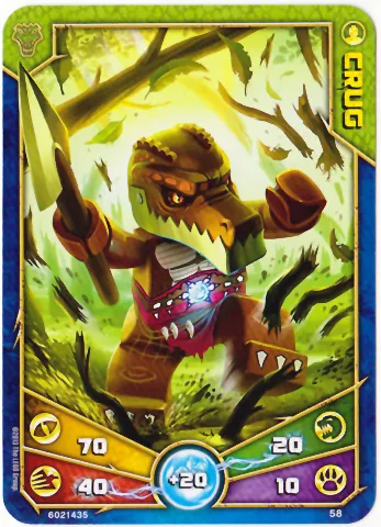 LEGENDS OF CHIMA Deck #1 Game Card 58 - Crug