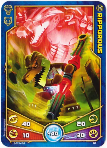 LEGENDS OF CHIMA Deck #1 Game Card 61 - Ripporous