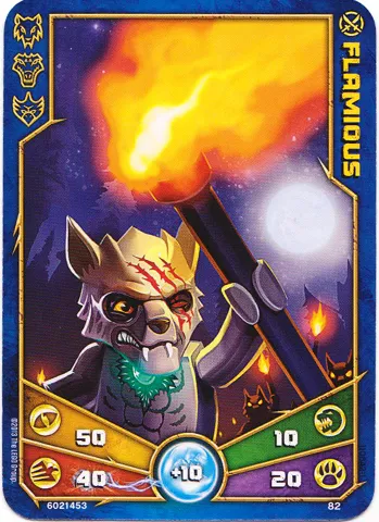LEGENDS OF CHIMA Deck #1 Game Card 82 - Flamious