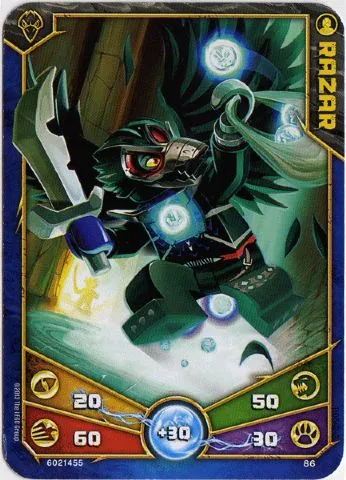 LEGENDS OF CHIMA Deck #1 Game Card 86 - Razar