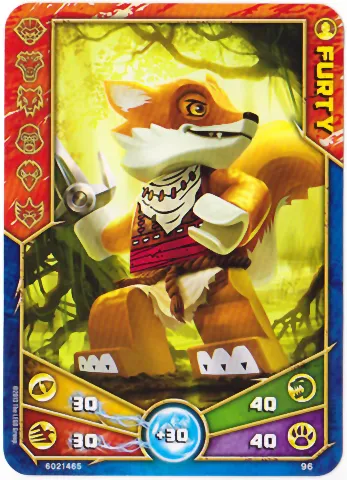 LEGENDS OF CHIMA Deck #1 Game Card 96 - Furty