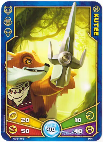 LEGENDS OF CHIMA Deck #1 Game Card 104 - Kutee