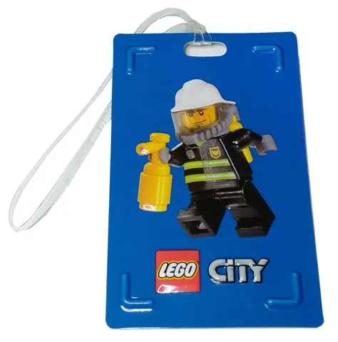 Bag / Luggage Tag, Embossed Cardboard, City Fireman