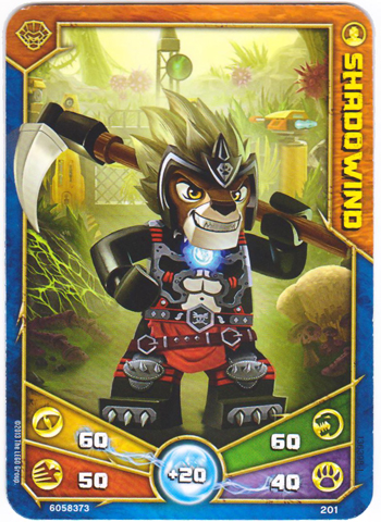 LEGENDS OF CHIMA Deck #2 Game Card 201 - Shadowind
