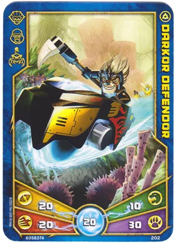 LEGENDS OF CHIMA Deck #2 Game Card 202 - Darkor Defendor