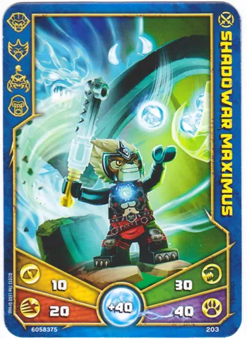 LEGENDS OF CHIMA Deck #2 Game Card 203 - Shadowar Maximus